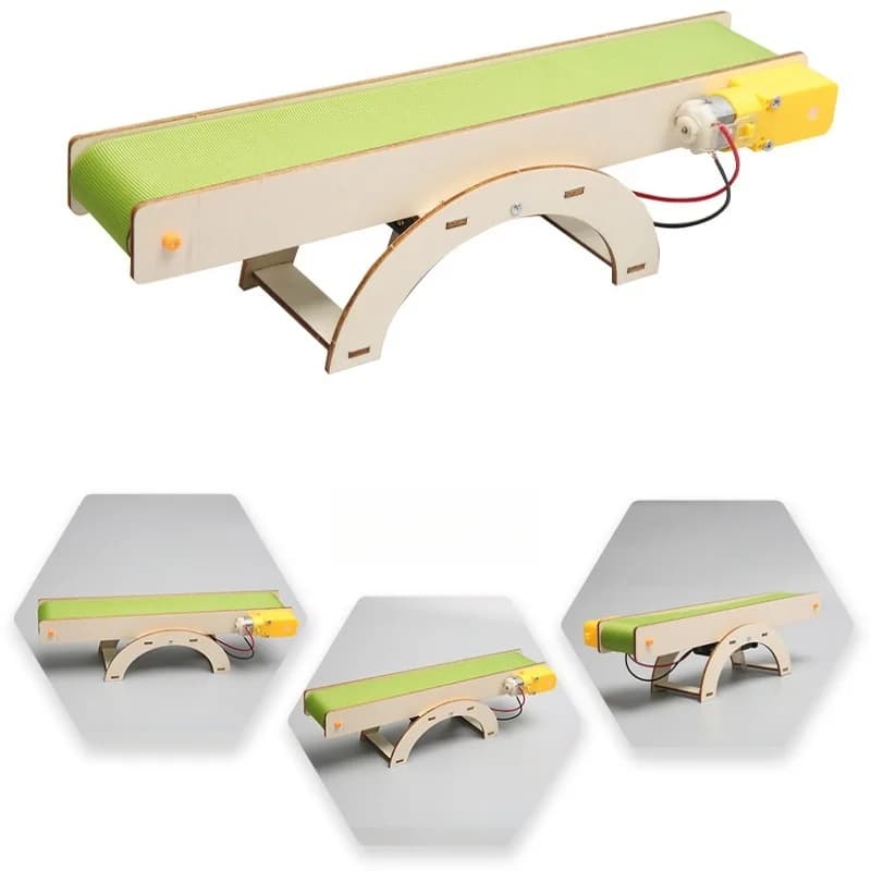 Kit Scientifico Fai-da-Te in Legno, Modello 3D di Trasmissione Elettrica, Giocattoli Educativi per Esperimenti di Fisica ed Elettronica