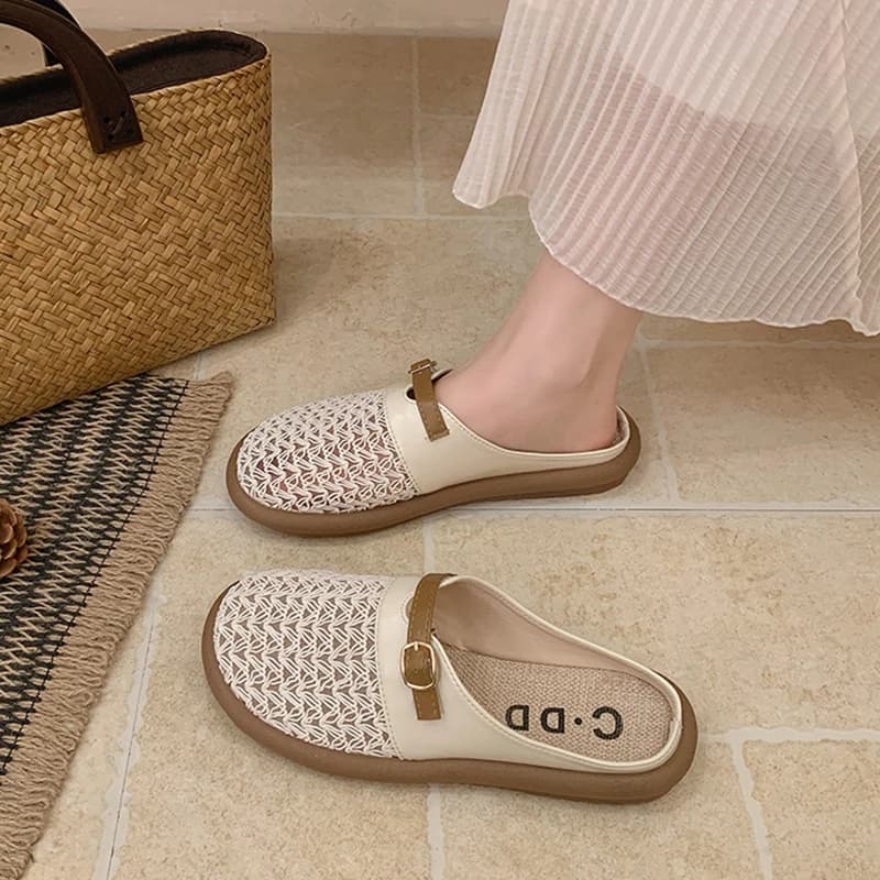 Women's Soft Bottom Slip-On Fishing Shoes Summer Outdoor Wear 2026 New Hollow out Breathable Cool Slippers with Skirts