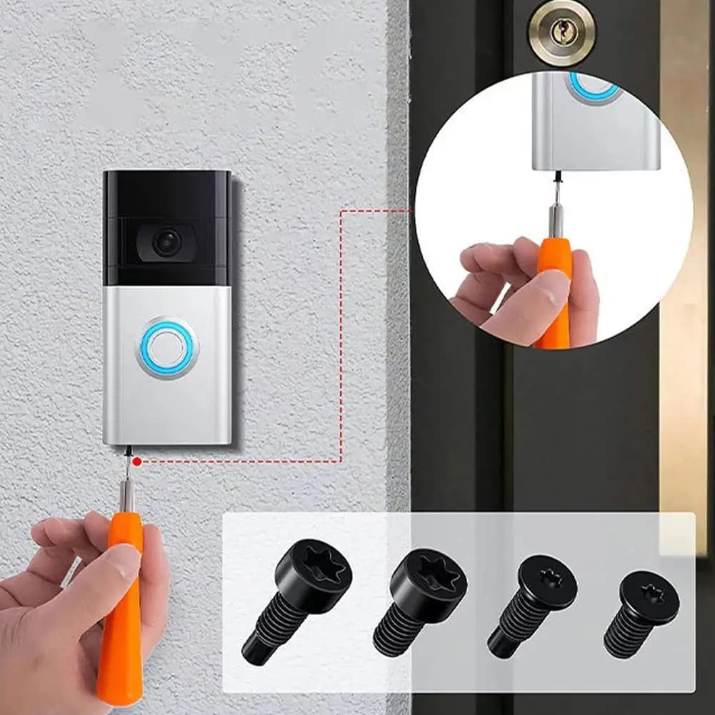 For RING Smart Doorbell T6/T15 Anti-theft Hardware Screws Plum Blossom Perforated Metal Accessories Equipment Screws