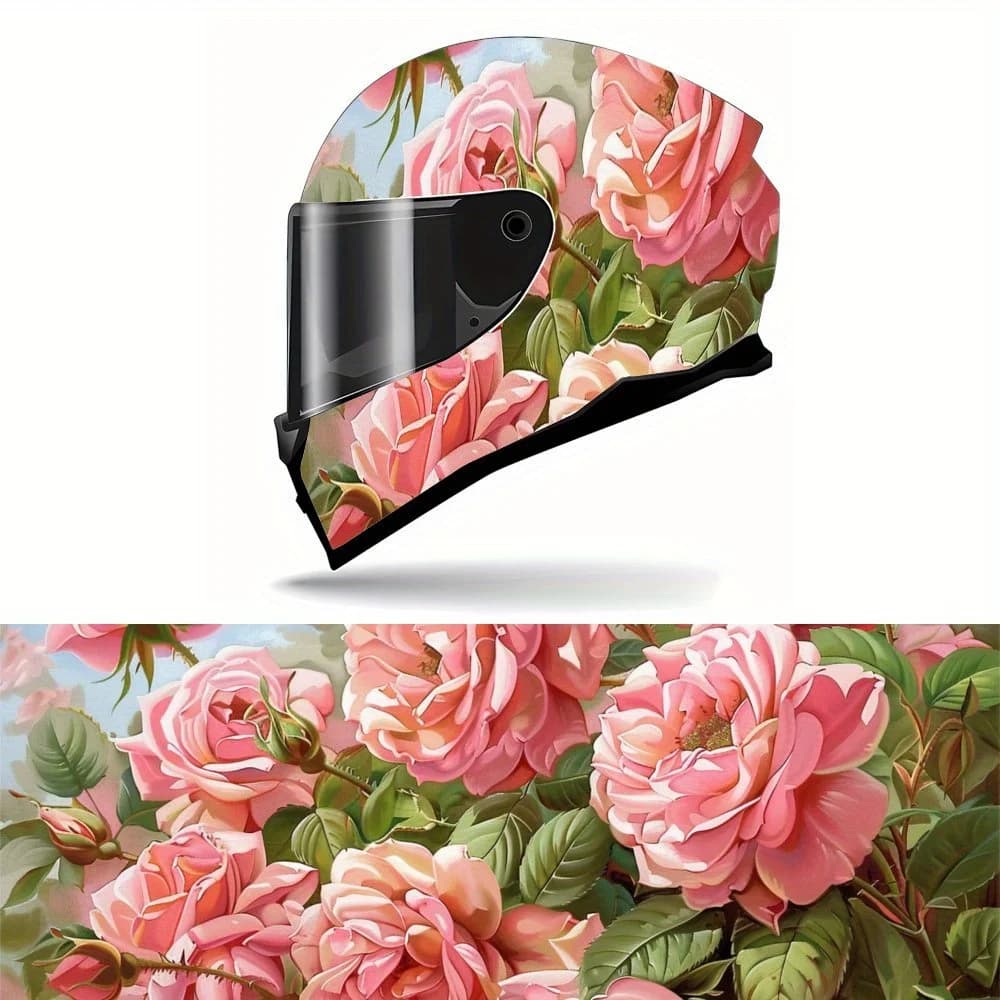 Motivo rosa in vinile, abbellisce involucri in vinile per auto con grafica delicata della vita, grafica per decalcomanie per casco da motociclista in vinile, PVC, adatto per v