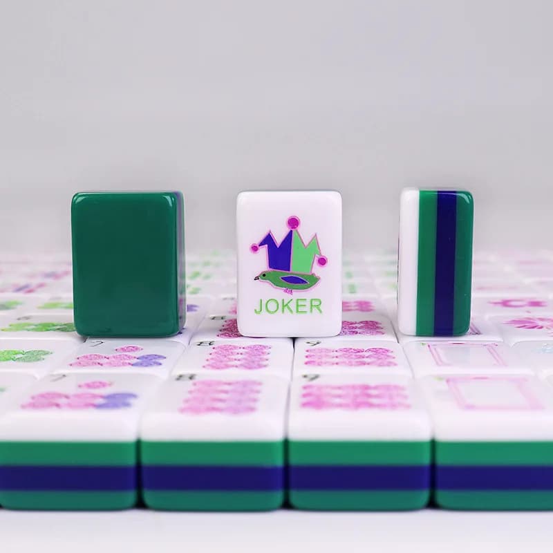 Green Acrylic American Mahjong Brand Home Gift Storage Bag Set Hand Rub High-grade Crystal Mahjong Jiangsu for Chess Card Games