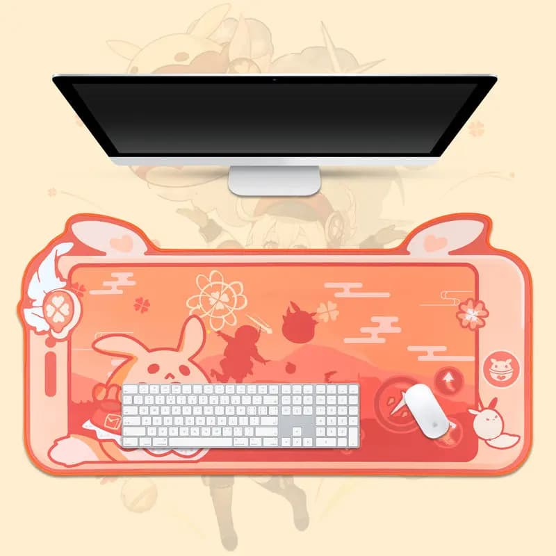 Genshin Impact Klee Large Mouse Pad Anime Gaming Desk Mat Non Slip Extended Keyboard Pad For Office Home Game Use
