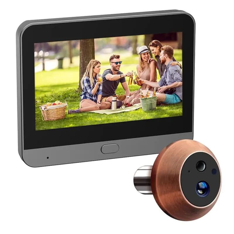 【ELEVATE LIFE】Tuya Wifi 3MP Videocitofono wireless Campanello Mini spioncino Telecamera per porta Sistema di sicurezza domestica intelligente PIR Motion Det