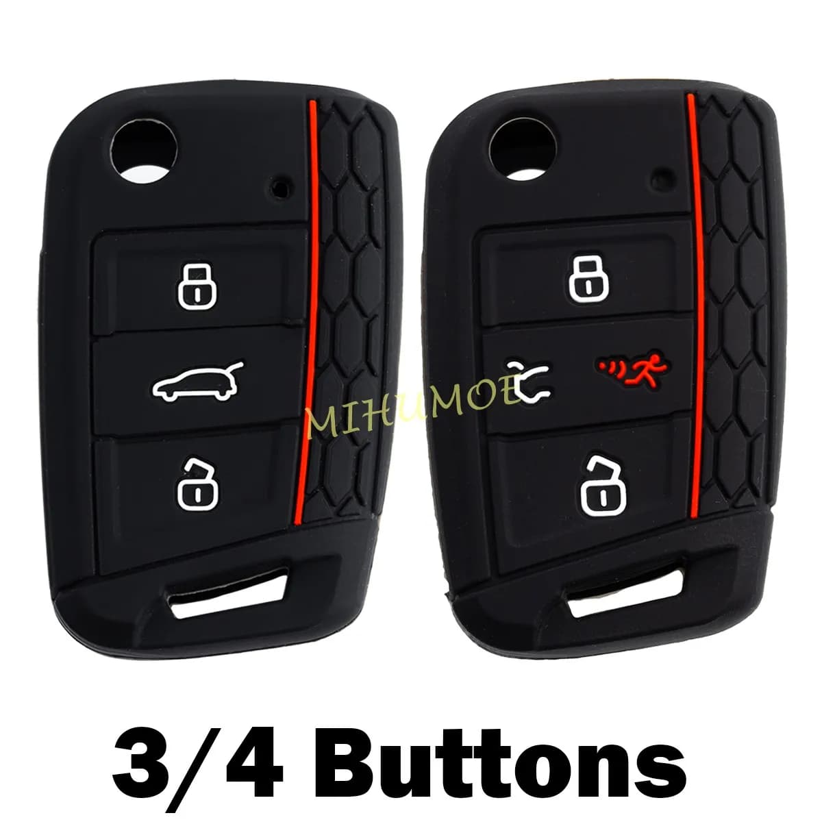 Auto 3/4 Bottoni Chiave Della Copertura Della Cassa Per Volkswagen VW Polo Golf Tiguan Jetta Touran T-Roc T-Cross Skoda Octavia Karoq Seat Leon Altea