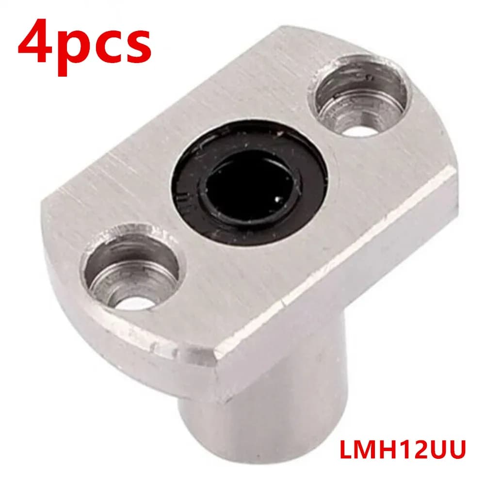 4 cuscinetti lineari a flangia ovale LMH12UU da 12 mm in acciaio ad alto tenore di carbonio per stampanti 3D, parti CNC, albero router