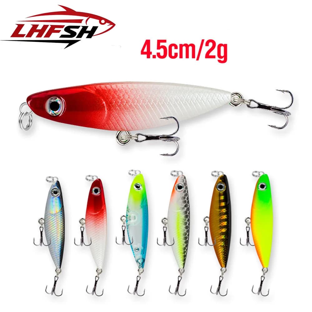 LHFSH 4.5cm 2g Micro Topwater Floating Pencil Lure Long Cast Artificial Bait Wobblers For Bass Pike Freshwater Saltwater Fishing