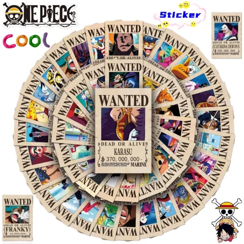 Adesivi Graffiti Personalizzati One Piece Roronoa Zoro Portgas D. Ace Tony Tony Chopper per Tazze, Cover per Telefono, Decorazione, Regalo