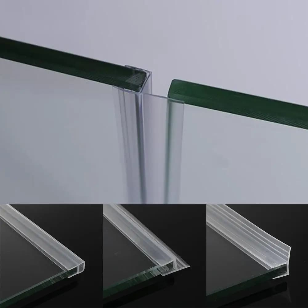 1M 6-12mm F U h Forma Gomma siliconica Hardware Per la casa Strisce sigillanti Guarnizione per finestra Porta in vetro Guarnizione Striscia di tenuta