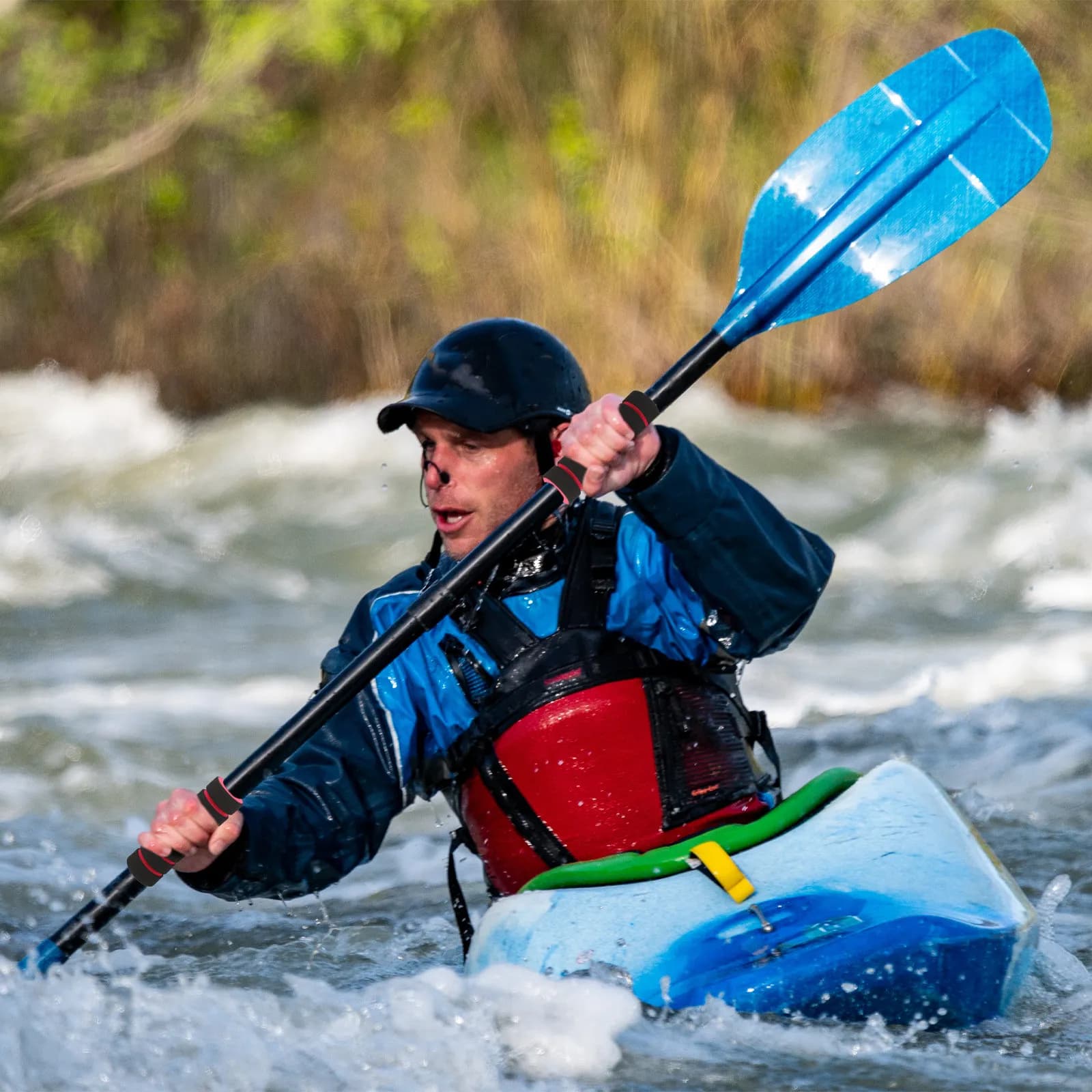 2 Paia di Copripagaie in Spugna Antiscivolo, Protezioni per Impugnatura, Accessori per Kayak per una Pagaia Efficiente