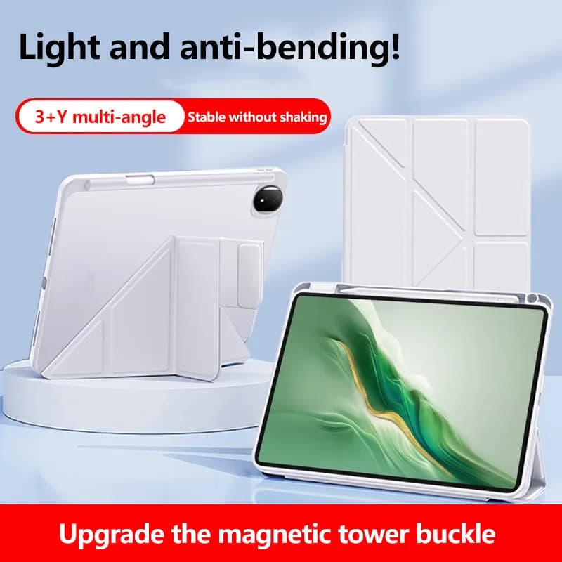 Custodia pieghevole in acrilico trasparente per Honor MagicPad 2 ROD2-W09 da 12,3 pollici con custodia protettiva per portapenne