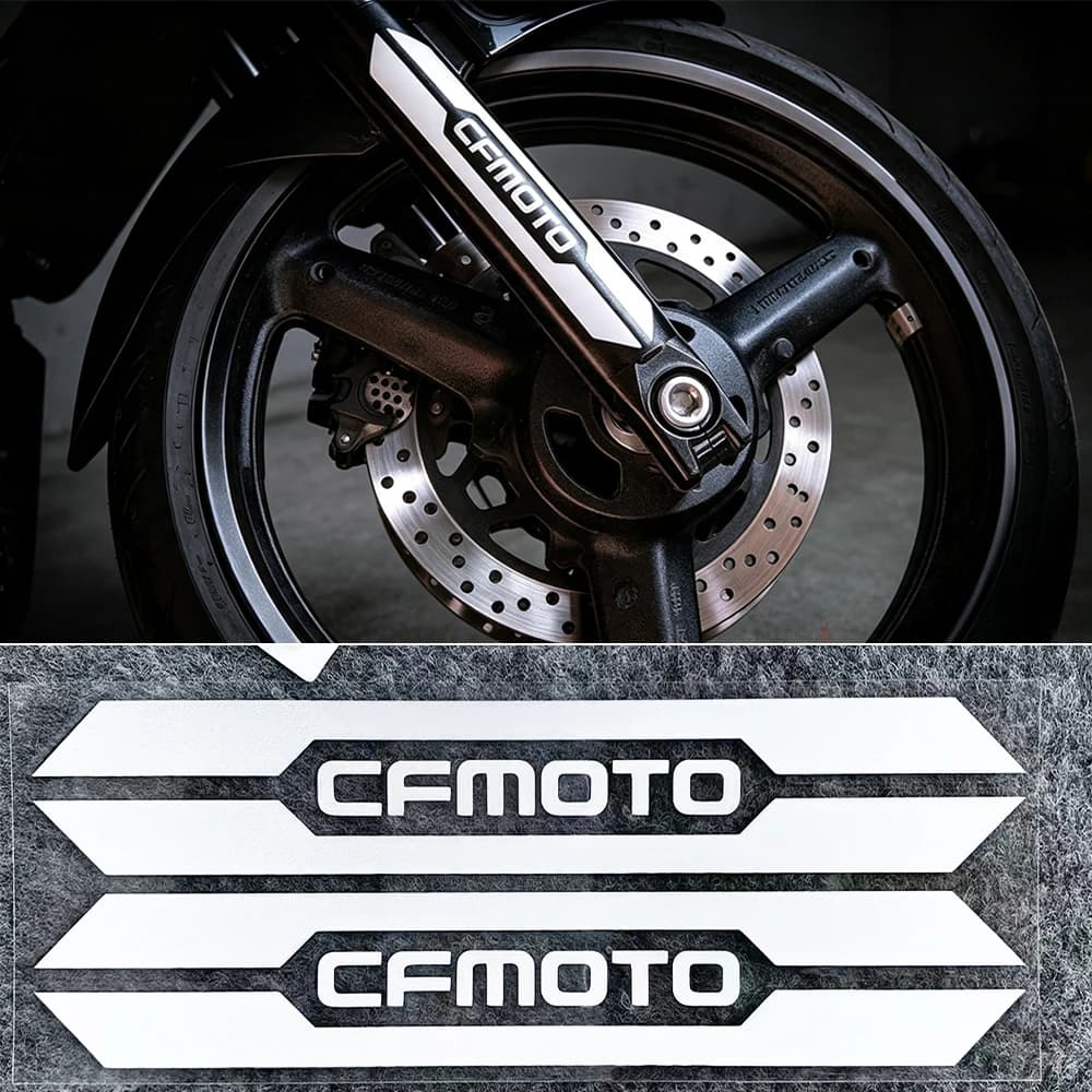 Vinyl CFMOTO Front Fork Stickers Motorcycle Tank Helmet Bike Fork Tube Decals Logo