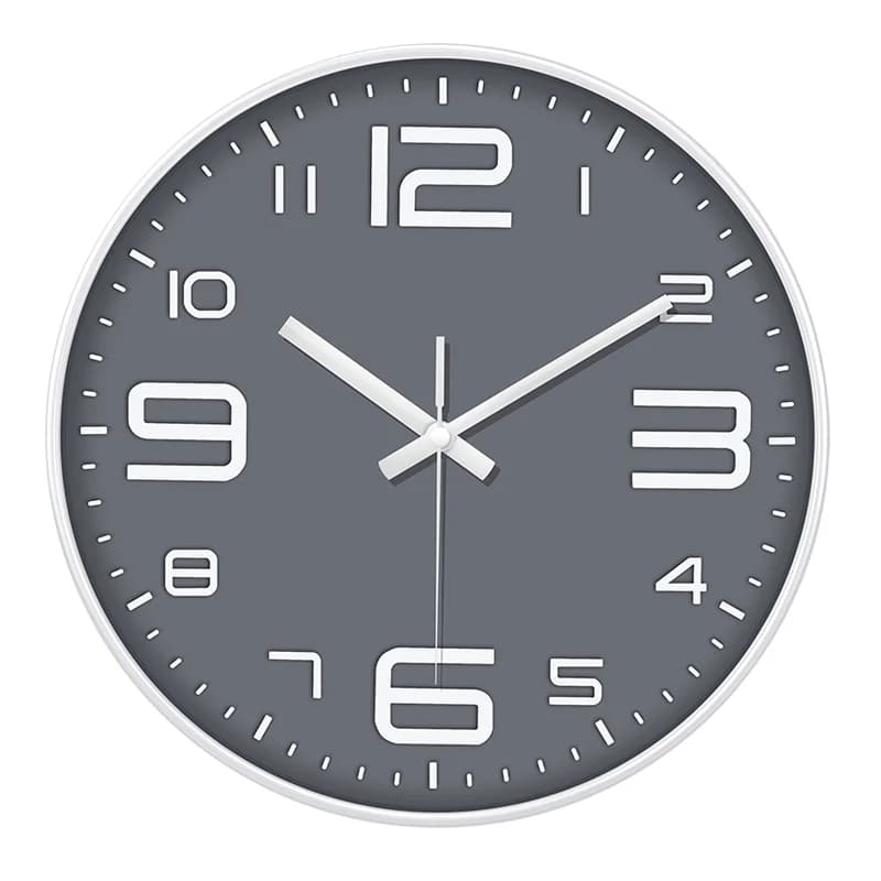 10 Inch 25Cm Clock Home Stereo Wall Clock Bedroom Living Room Minimalist Nordic Style Clock Office
