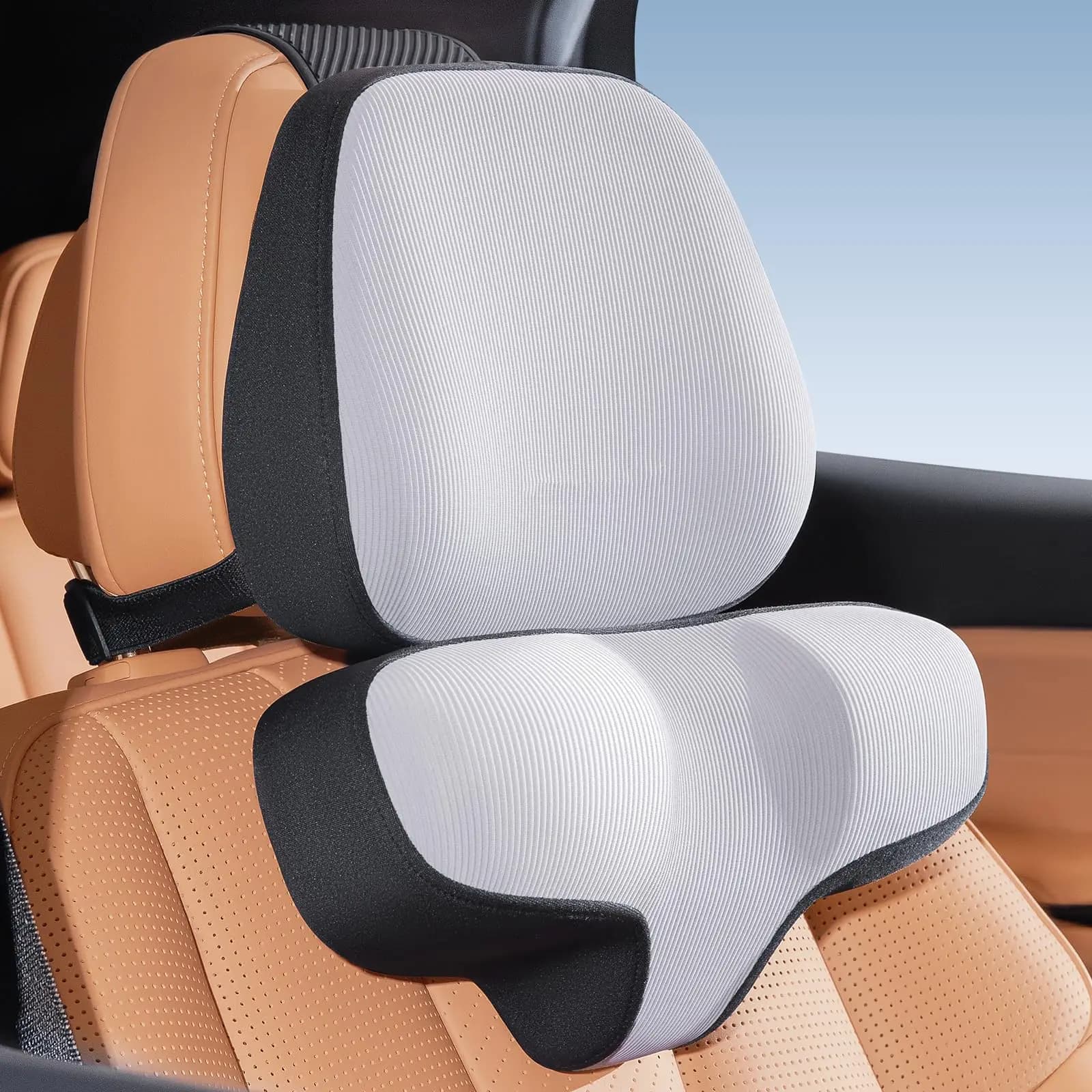 Cuscino per poggiatesta auto in memory foam, supporto ergonomico per il collo, per il comfort durante la guida e i viaggi