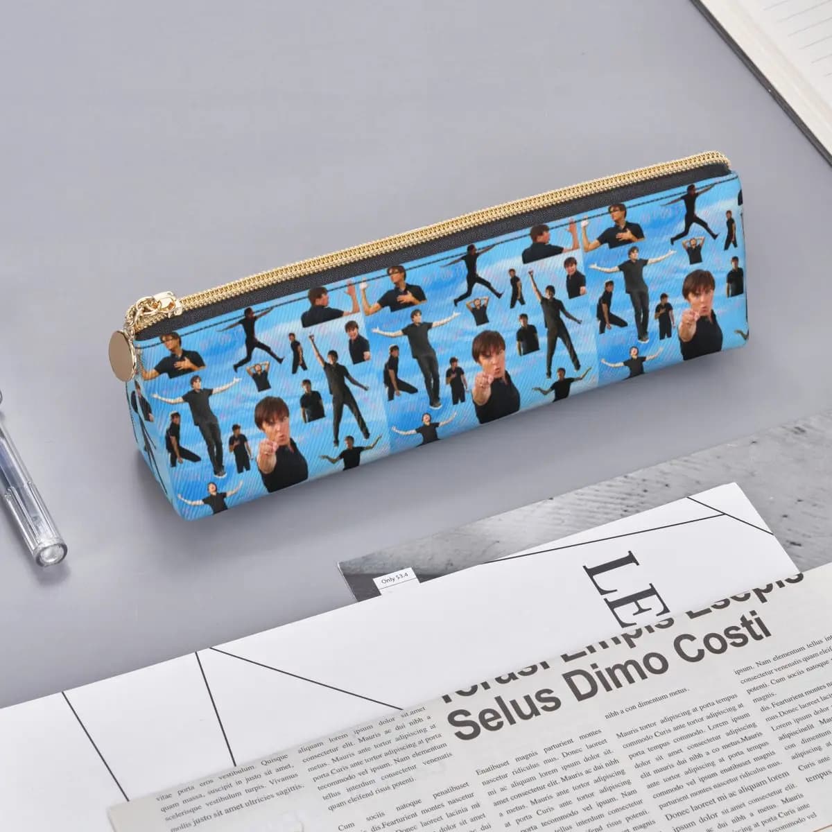 Zac Efron Troy Bolton Bet On It High School Musical Pencil Case Pen Holder Storage Stationery Pen Box Pencil Bag for Boys Girls