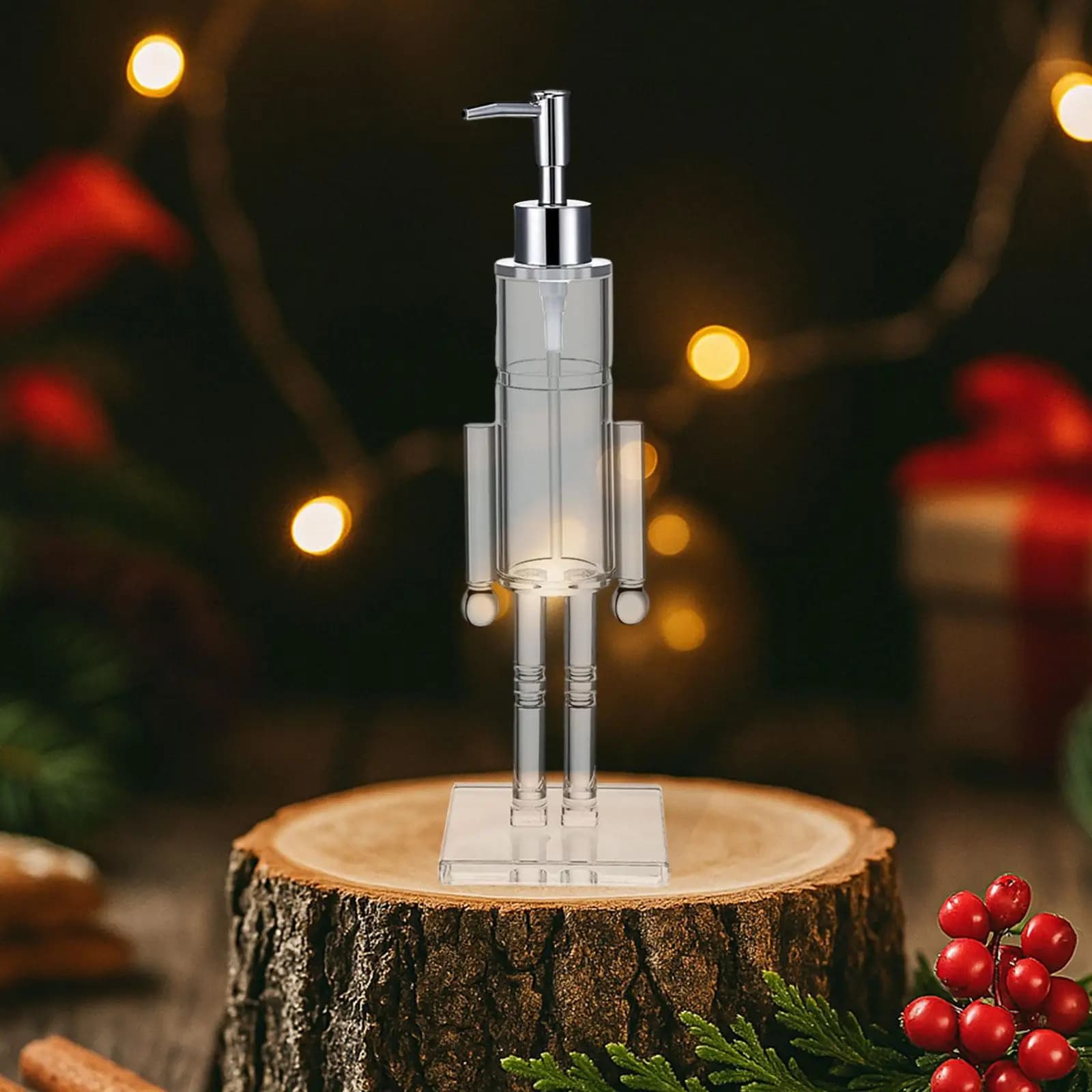 Bottiglia con pompa a forma di schiaccianoci per dispenser di sapone per vasca da bagno, cucina