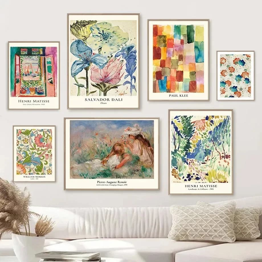Matisse Paul Klee William Morris Wall Art Canvas Painting Gallery Nordic Posters And Prints Wall Pictures For Living Room Dec