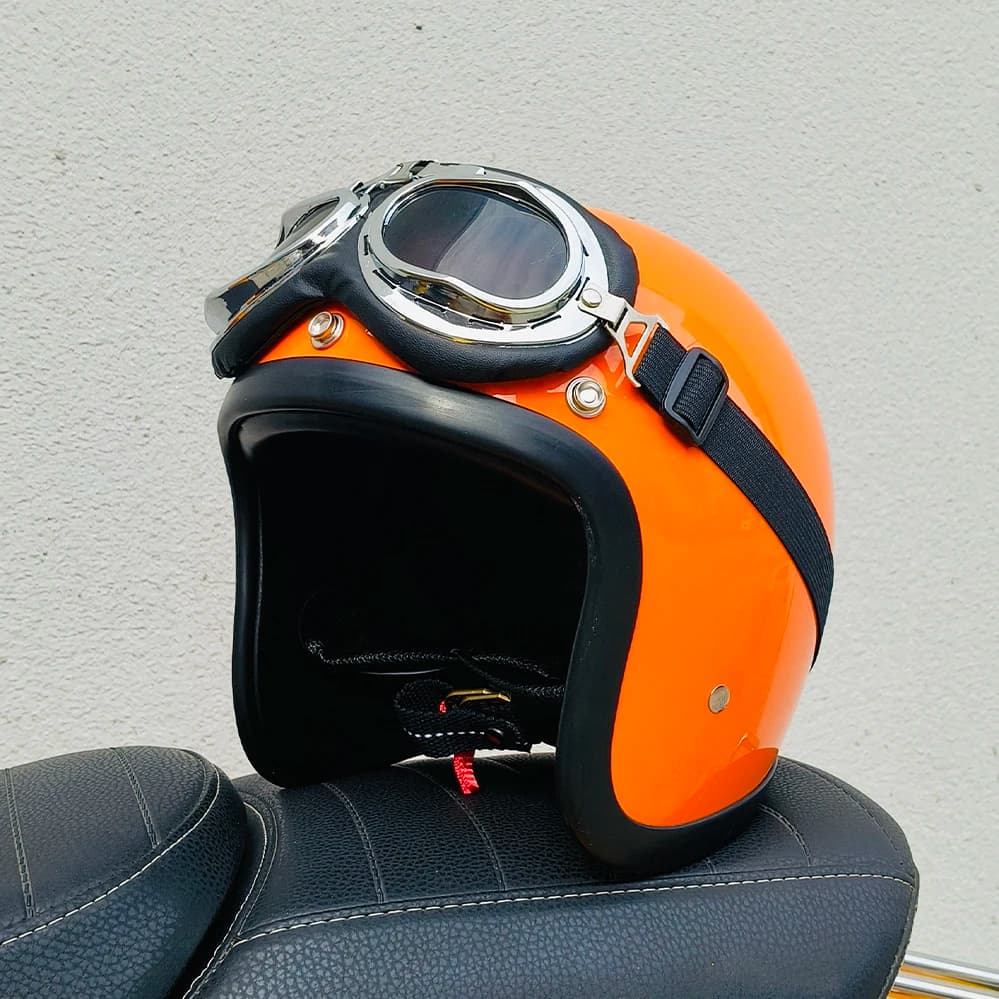 Vintage Motorcycle Retro 500TX 3/4 Open Face Helmet Cafe Racer Vintage TT&COCASCOS Motorcycle Helmet Casco Capacetes