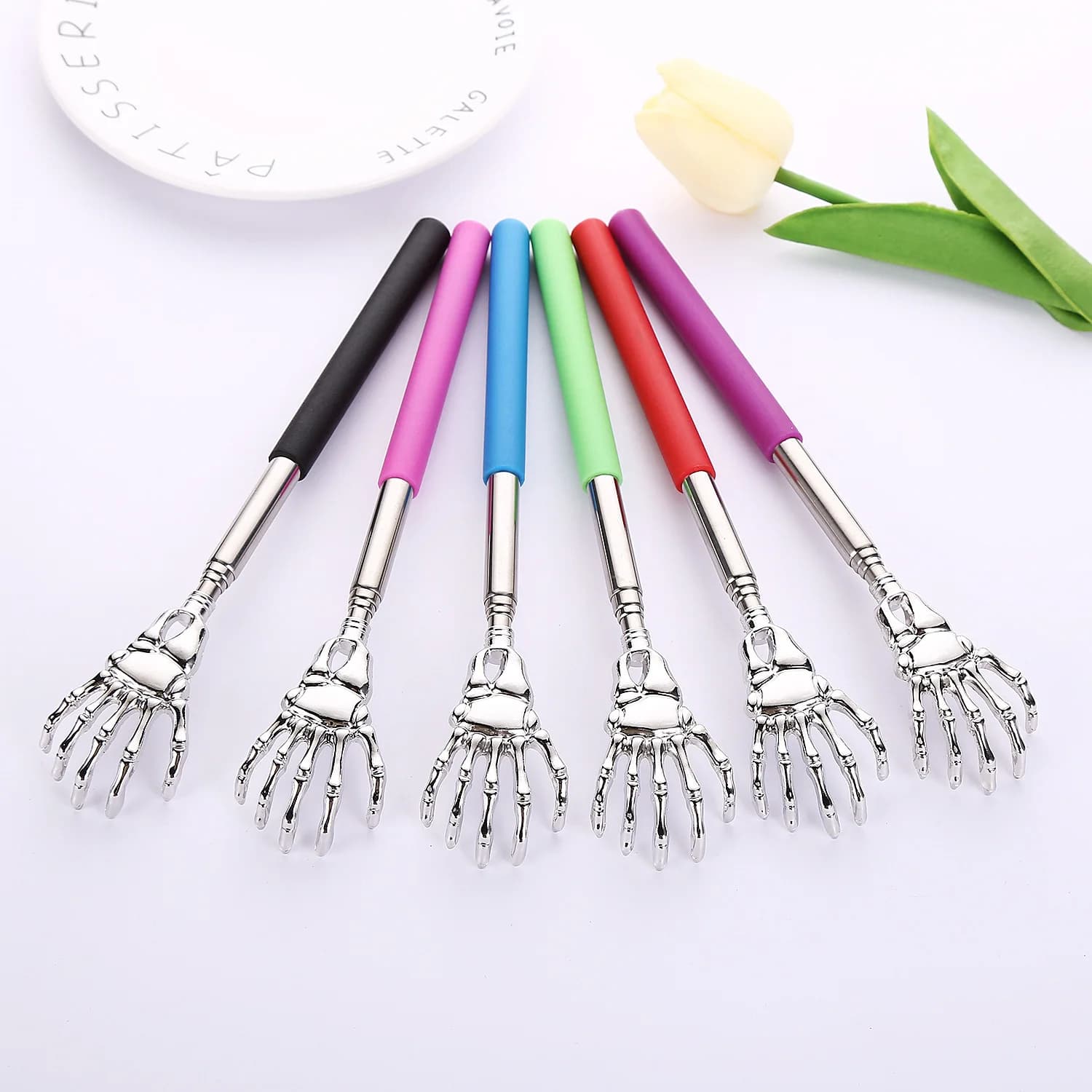 Telescopic Back Massager Back Scratcher Stainless Steel Itching Massager Devices Extendable Telescoping Itch Stick Health Care