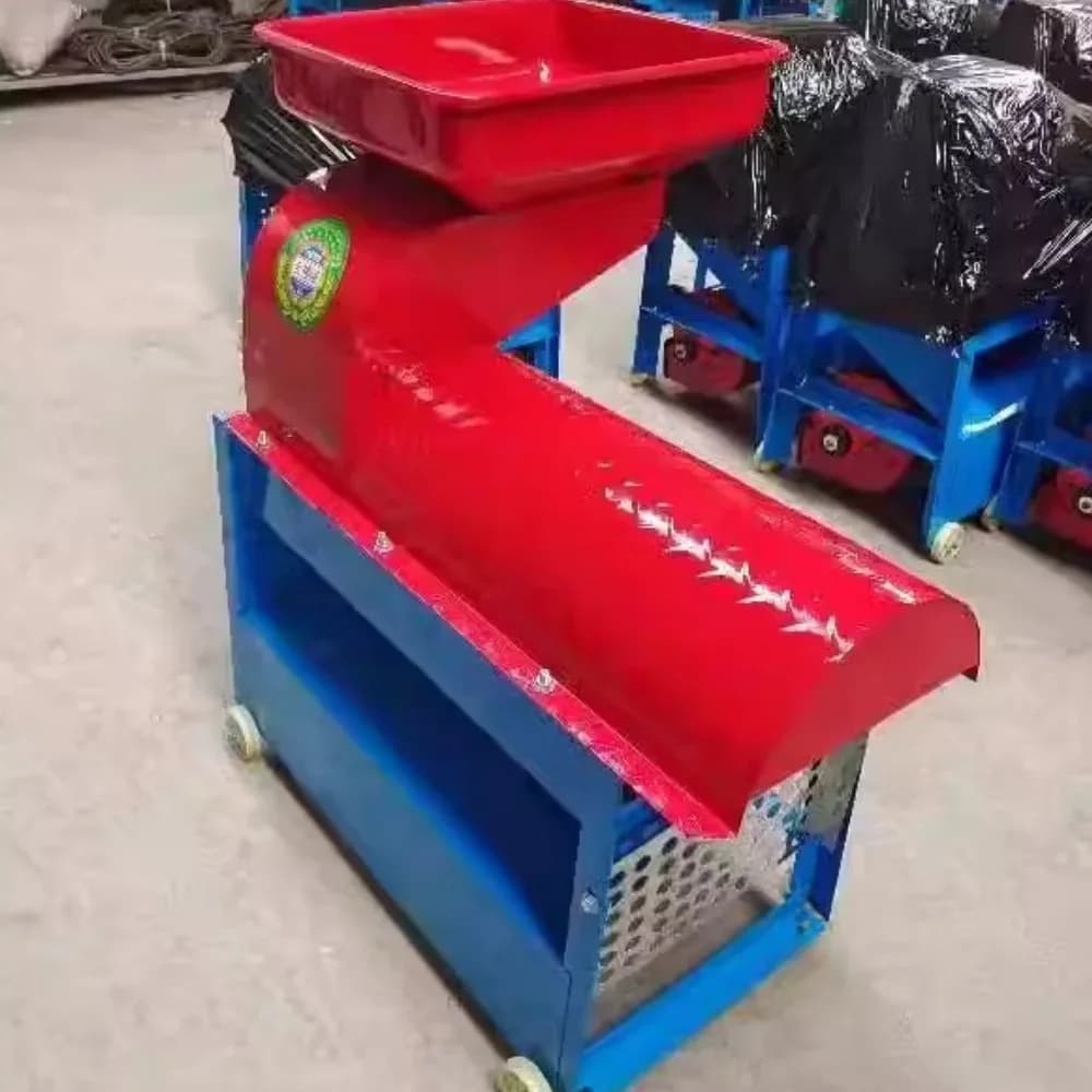 Sgranatrice elettrica domestica per cereali, trebbiatrice per mais con setaccio e ventola, separatore di mais completamente automatico.