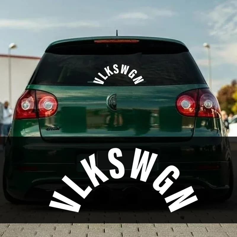 Cartoon Vlkswgn Adesivi per auto Decal Car Styling Moto Body Cool Cover Nero
