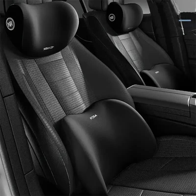 Cuscino per il collo del seggiolino auto Supporto lombare regolabile Poggiatesta Cuscino lombare per la vita Seggiolino auto Memory Foam Accessorio interno da viaggio per auto