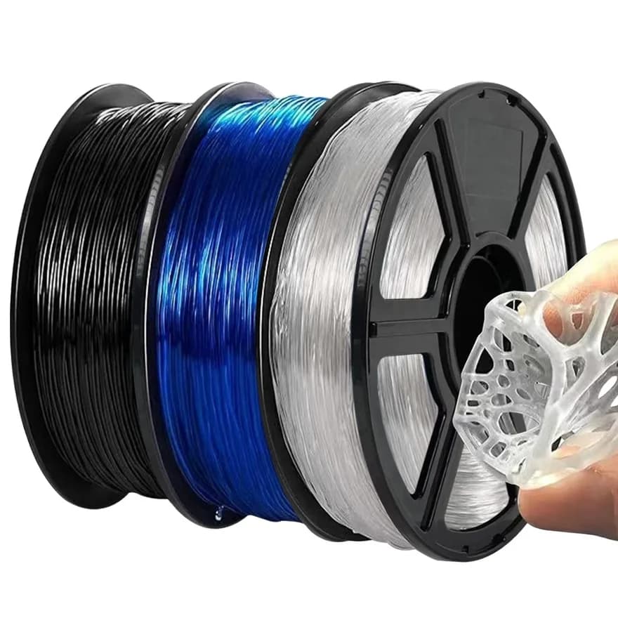 Filamento flessibile per stampante 3D TPU 1,75 mm 200 g Filamento arcobaleno Cambia colore Filamento Bagliore nel buio TPU Trasparente Blu Verde Rosso