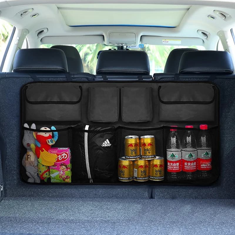 Versatile luggage bag of a car in Oxford fabric, hanging vehicle storage box on the back of the rear seat for automobile interior