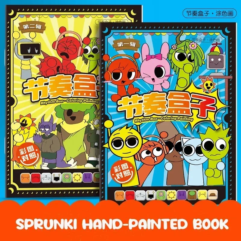 Sprunki Cartoon Sketch Copy Drawing Beginner Study Zero Foundation Sketching Album Kid Pen Control Training Book Boys Girl Gift