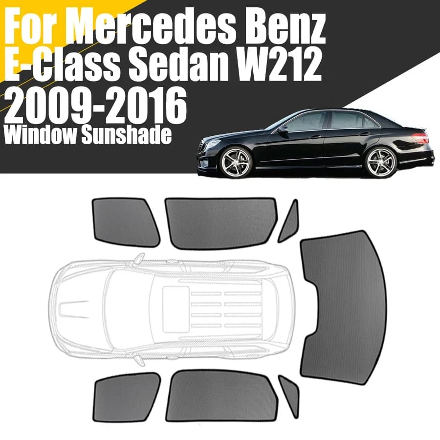 Customized Magnetic Car Window Parasol for Mercedes Benz Class E Berlina W212 2009-2016 Front Windscreen Tent with Network Frame