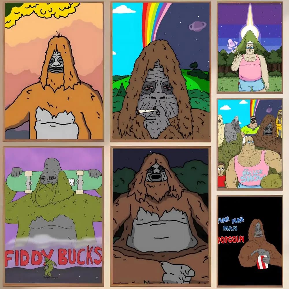 The B-Big Lez Show cartoon poster, waterproof canvas, wrinkle resistant, wall decoration easy to hang, home decoration, living room, bedroom