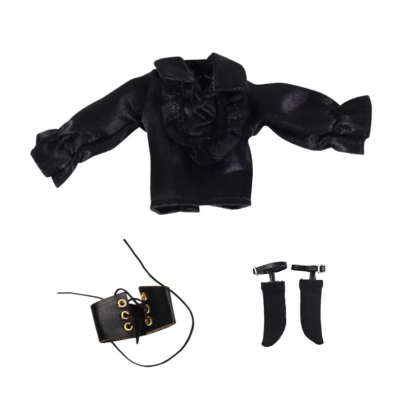 Camicia Gotica per Bambola OB11, Abbigliamento per Bambola BJD 17CM, Stile Personalizzato, Accessori per Esposizione, Regali per Ragazze e Ragazzi
