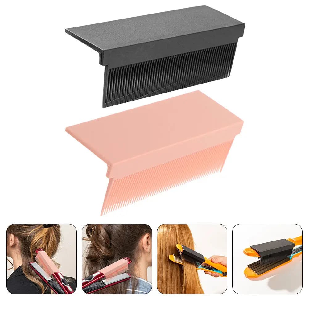 2 pieces Pettine Electric Hair Straightener, Durable Thermal Brush for Salon and Home