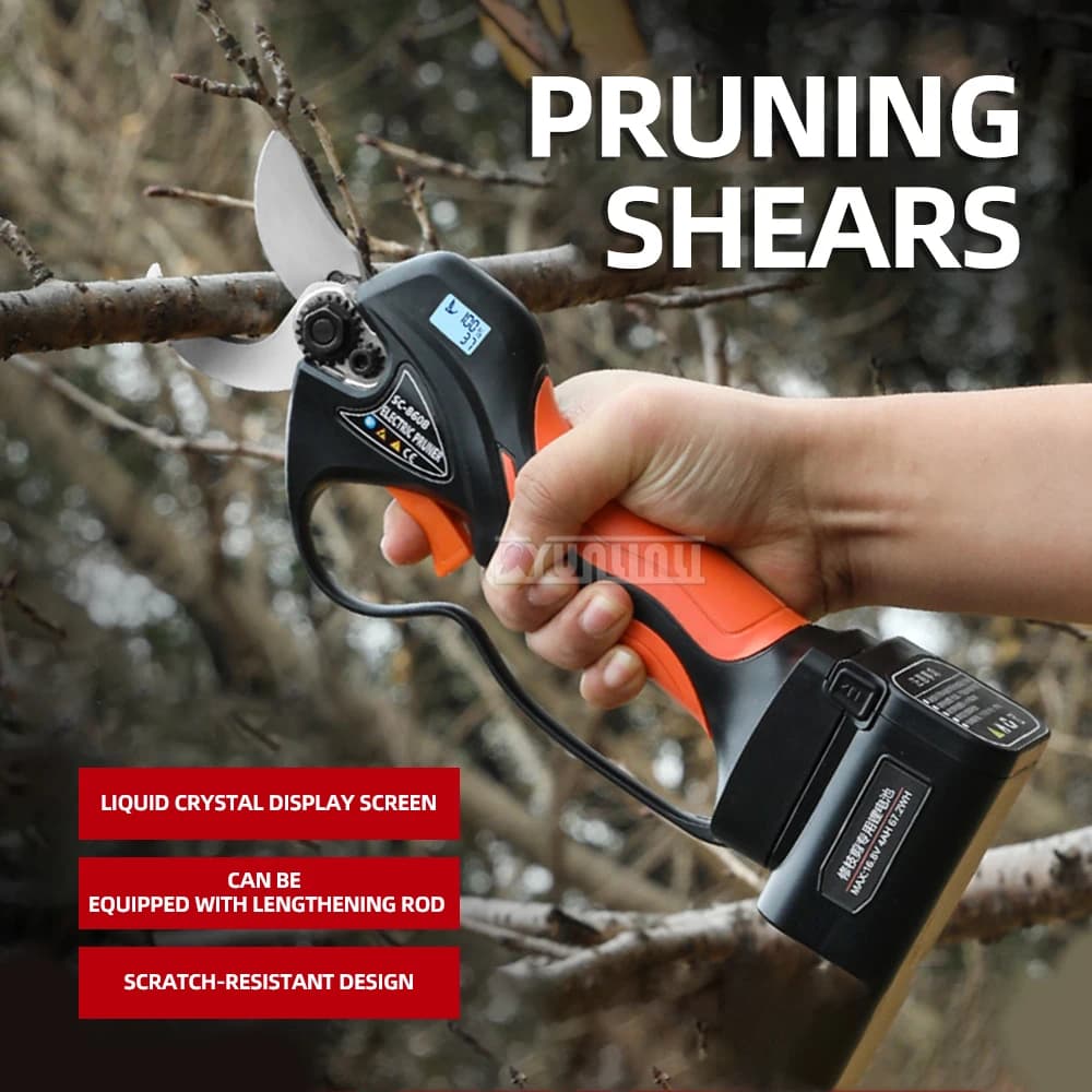 Electric Pruning Shears, Rechargeable Lithium Battery Scissors, Fruit Tree AND Garden Branch Scissors