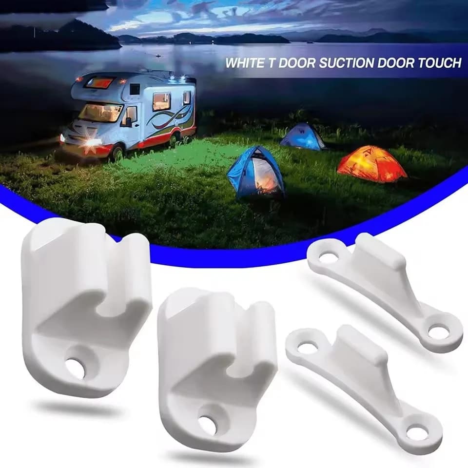 1 Set Caravan RV Porta Fermo Fermacorda e ganci Resili Catch Soggiorno Limitatori Camping Push Catch Holder Camper Camper Barca Rimorchio Nylon