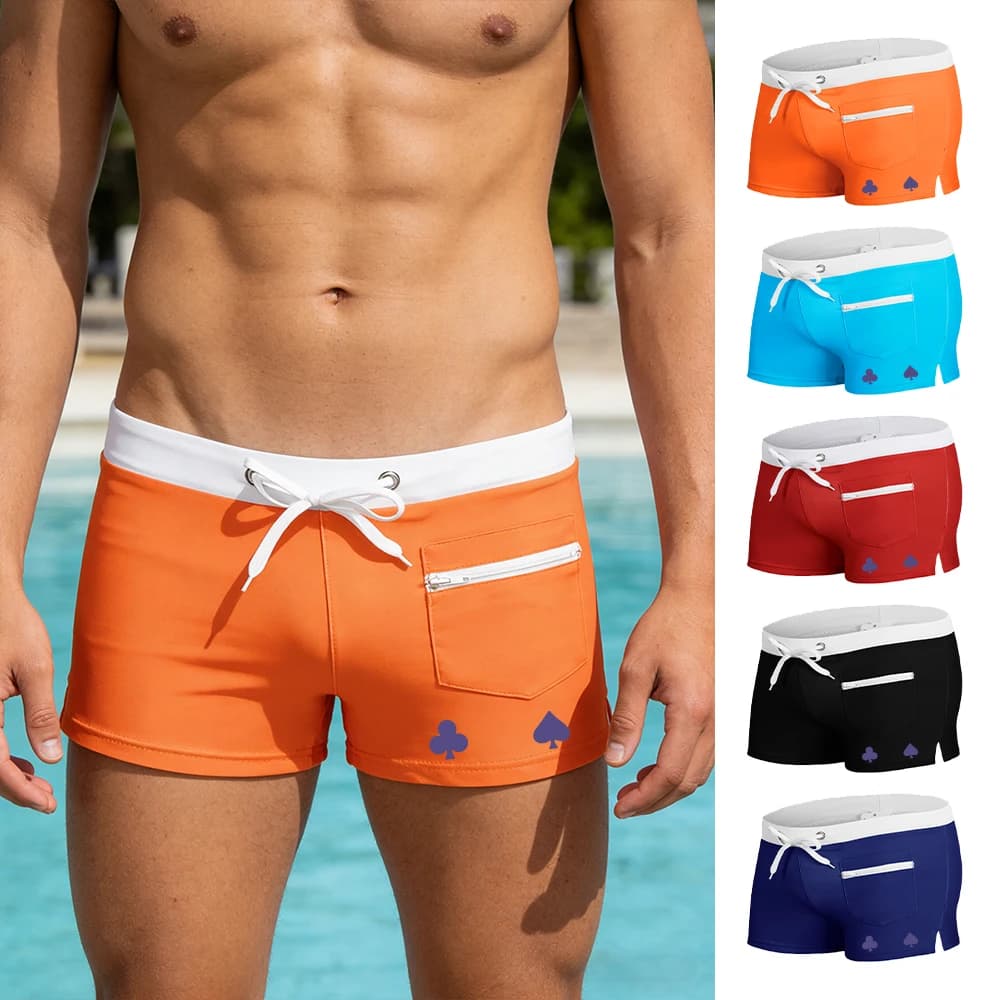 Pantaloncini da Spiaggia da Uomo Estivi per Nuoto e Surf, Stampati, Elastici, Traspiranti, con Coulisse Regolabile, Costume da Bagno