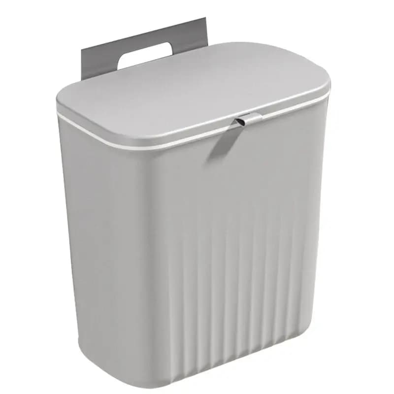 ABWZ-Cestino per Rifiuti da Cucina, Contenitore per Rifiuti da Appendere alla Porta dell'Armadio con Coperchio Scorrevole, Bidone per Rifiuti Montato a Parete