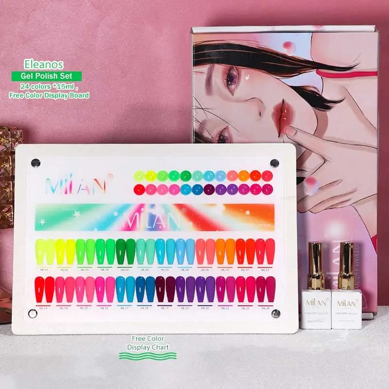Eleanos 24 colori gel fluorescente set di smalti per unghie Vernish Summer Neon semi permanente gel UV nail art manicure per unghie 15ml