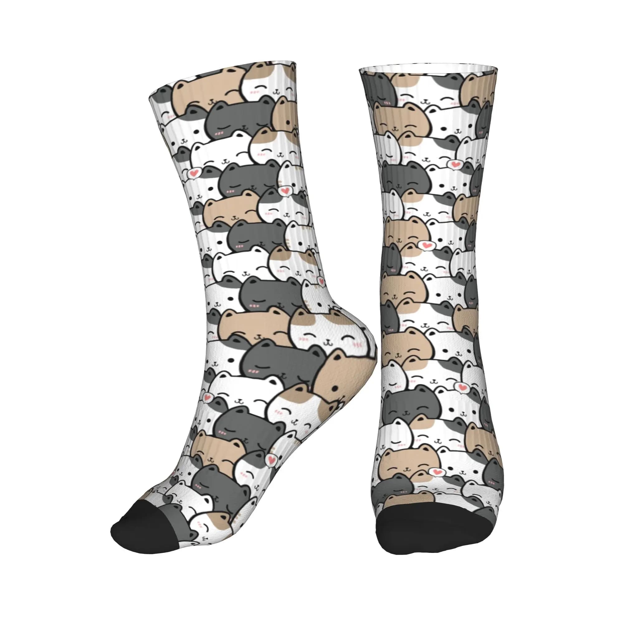 Divertenti calzini da uomo con simpatici gattini e gatti, calzini unisex comodi e caldi con stampa 3D