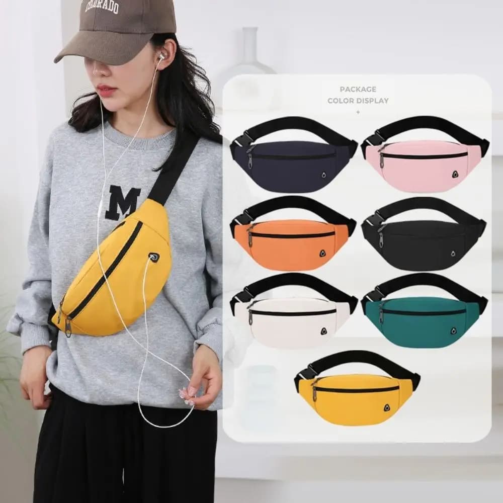Fashion Large Capacity Crossbody Bag Waterproof Lightweight Messenger Bag Multi-Pocket Solid Color Tote Bag Travel Use