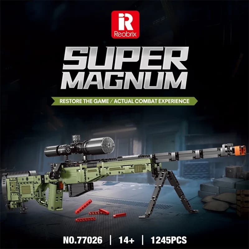 1245PCS AWM Fucile Da Cecchino Modello Building Blocks Arma Militare Super Magnum Con Alcance Mattoni Giocattoli Set Regalo di Festa Per Bambini