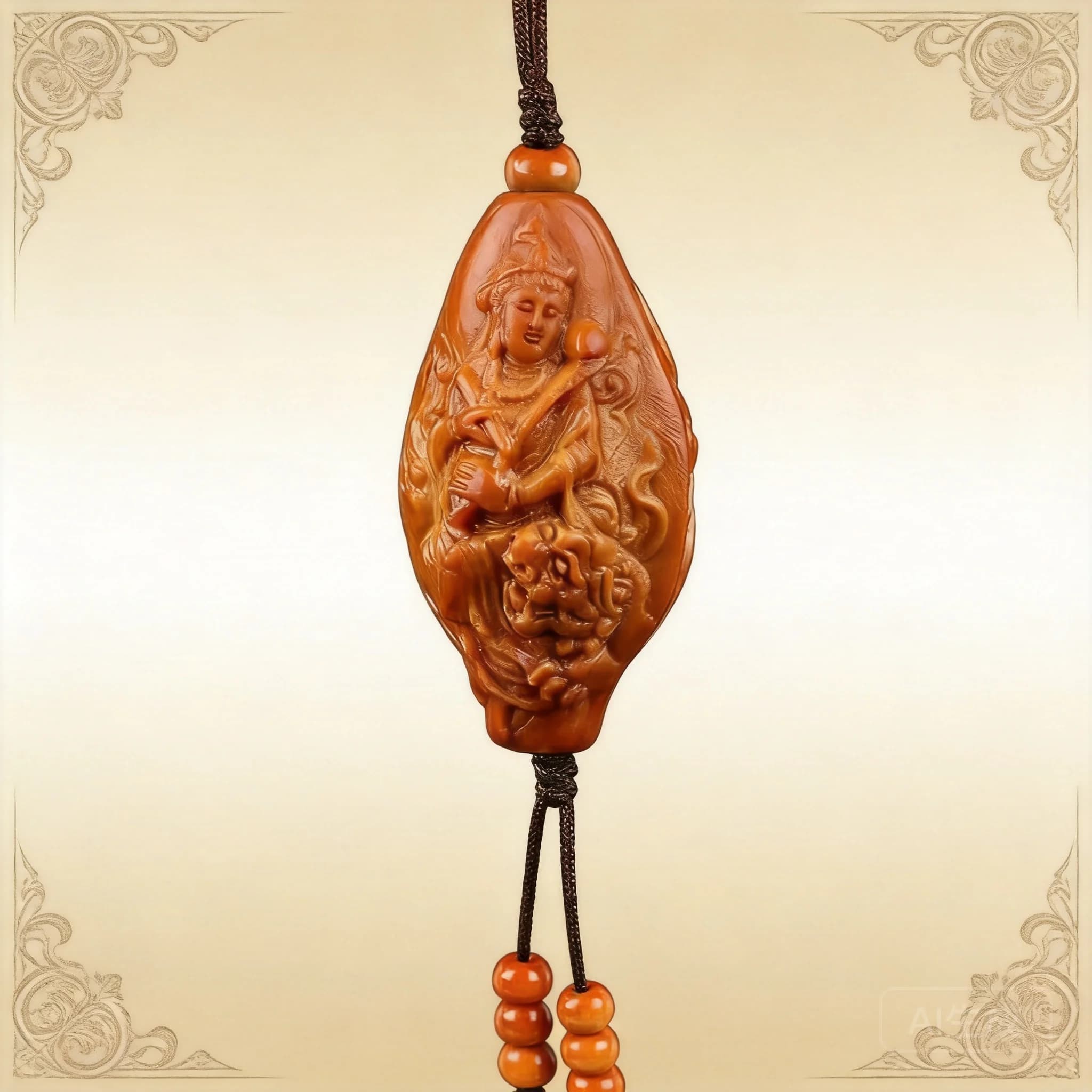 2026 Olive Nut Carved Pendant Chinese Style Manjushri Samantabhadra Guanyin Pattern For Necklace Bracelet Keychain Hanging Ornam