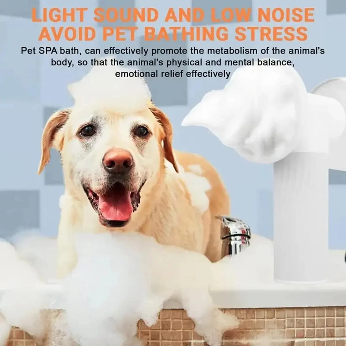 Dispenser automatico di sapone schiumogeno Spazzola da bagno per cani Dispenser di shampoo per animali domestici Doccia Scrubber Spazzola da doccia wireless Toelettatura per cani