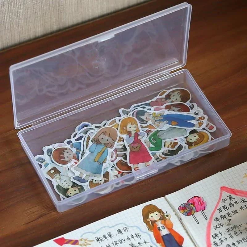 1 pz adesivi porta cancelleria scatola di immagazzinaggio in plastica contenitore per conti manuali custodia per attrezzi mini organizer da scrivania trasparente