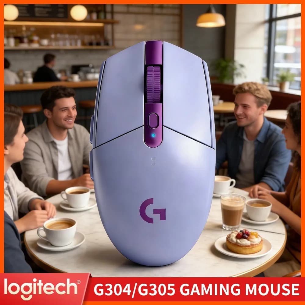 Wireless Gaming Mouse Logitech G305 LIGHTSPEED, 12000 DPI HERO Sensor, 6 Custom Buttons, 250Hr Battery, 99G, PC Mac