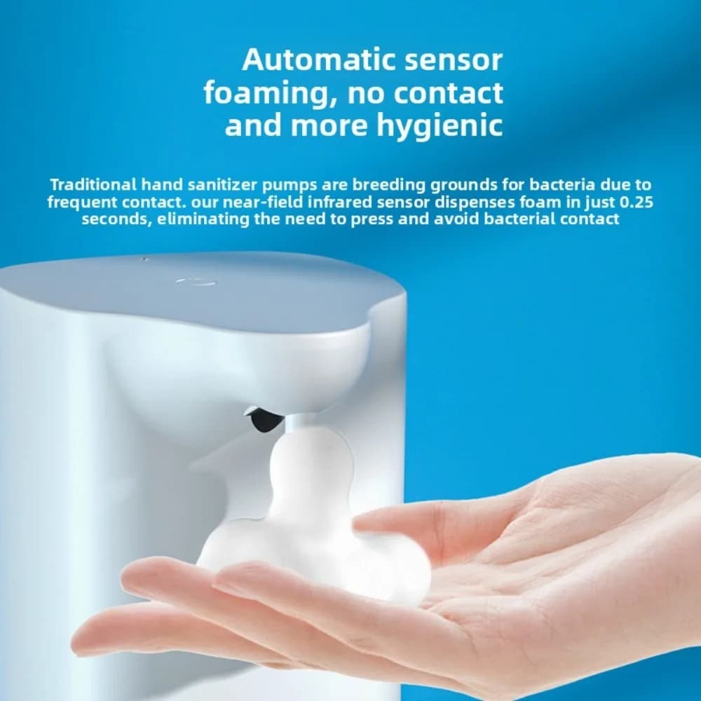 Dispenser di Sapone Automatico con Sensore a Infrarossi Senza Contatto, Adatto per Casa, Bagno, Hotel e Uso Quotidiano