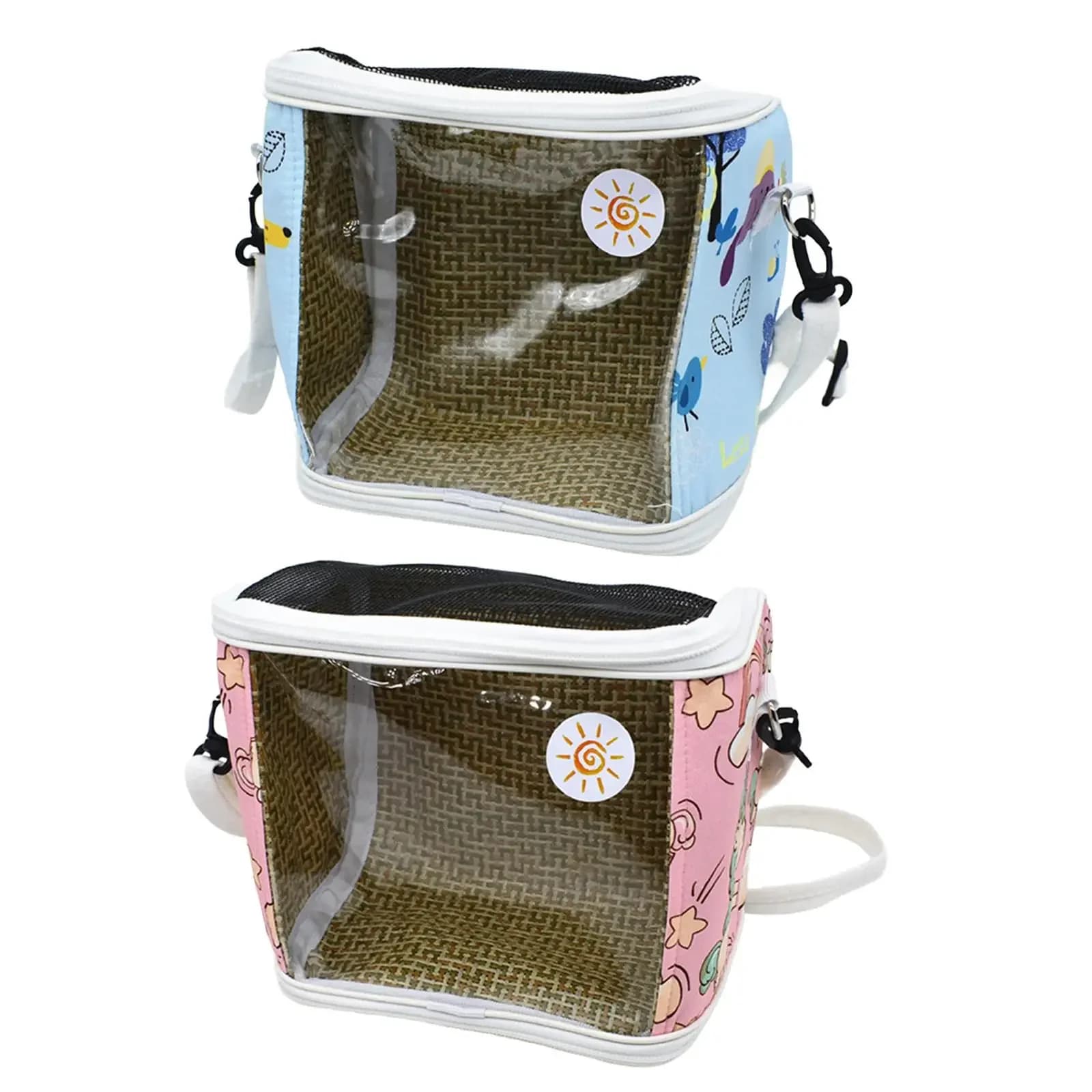 Borsa per il trasporto degli uccelli Forniture per animali domestici Copertura trasparente Gabbia per pappagalli da viaggio traspirante per passeggiate Picnic Viaggi in viaggio Uso esterno