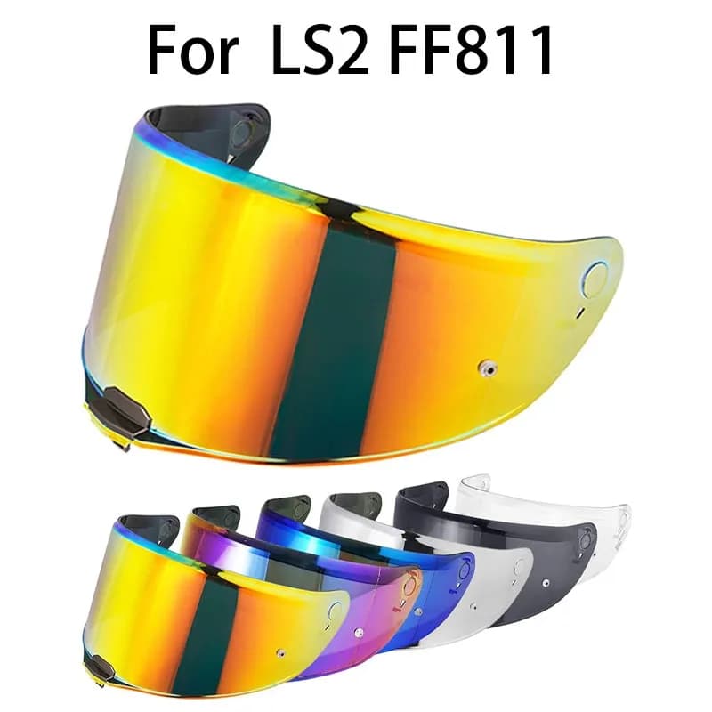 Per visori LS2 FF811 Casco moto integrale Lente colorata Visiera argento nera Originale