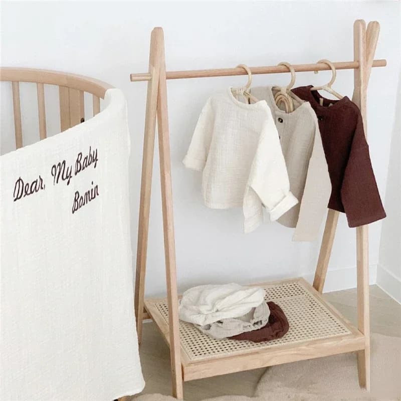 L1218 Boutique Stand Appendiabiti Angolo Legno Nordic Ingresso Appendiabiti Cucina Camera da letto Burro Ropa Perchero Mobili moderni