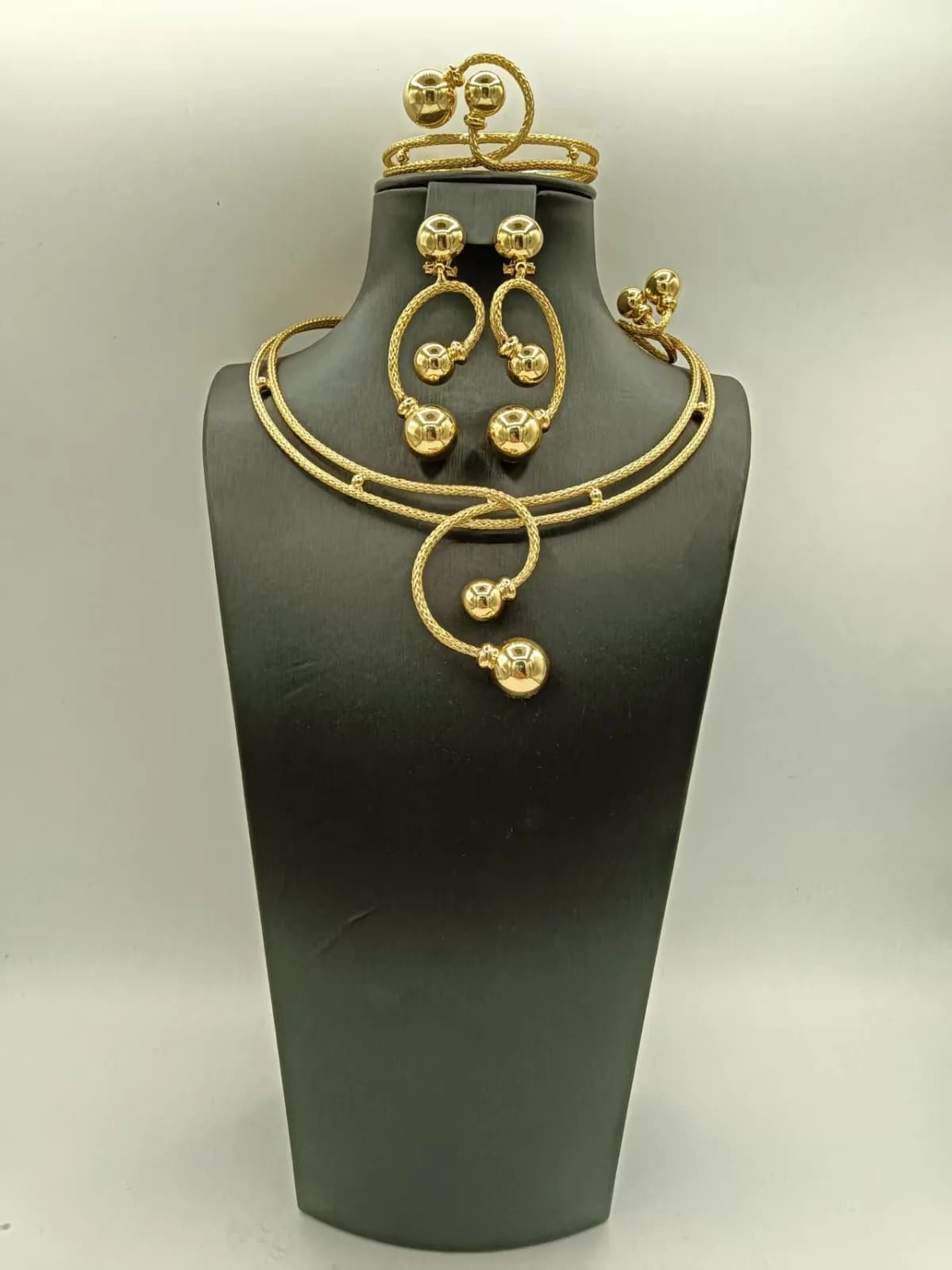 Luxury Hotsale Simple Elegant Flower Jewelry Set Beautiful Stunning Necklace Bracelet Earrings Ring 4PC Jewellery Free Shiping