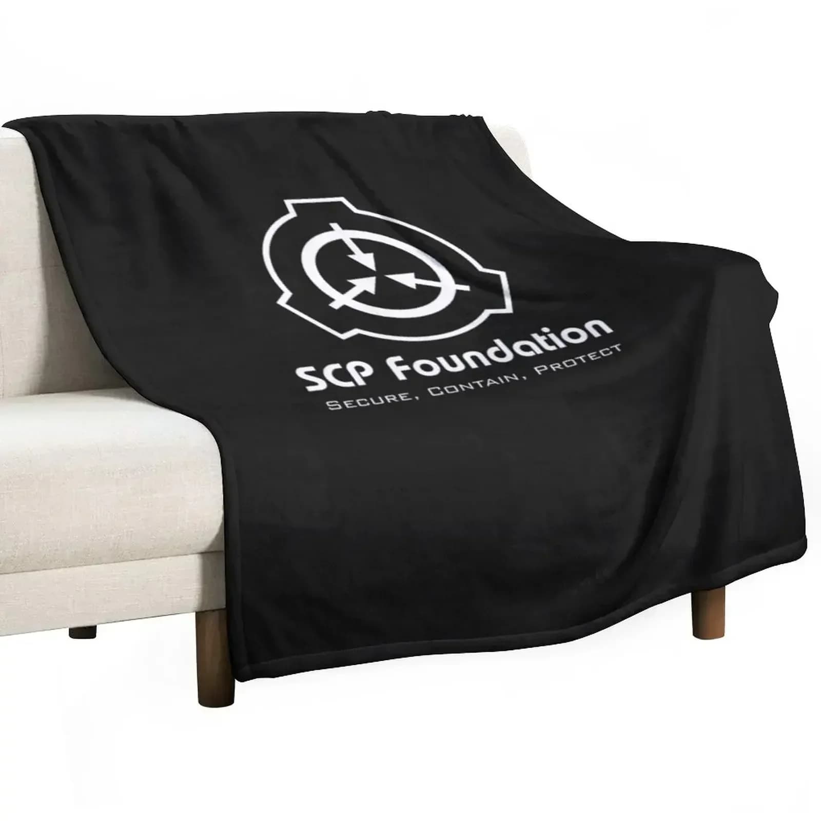 SCP Foundation Classic T-Shirt Throw Blanket Coperta morbida e accogliente per animali domestici, bambini e adulti